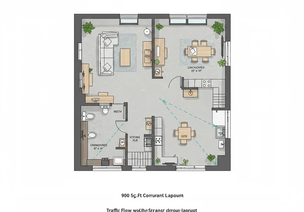 Original cramped condo floor plan before AI optimization