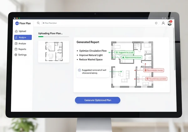 User interacting with AI floor plan optimizer