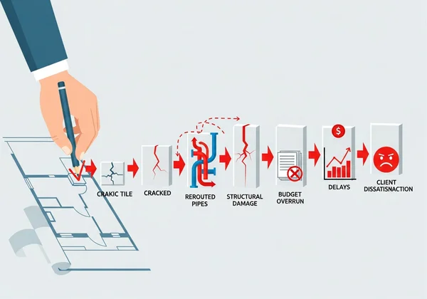 Diagram showing domino effect of renovation errors